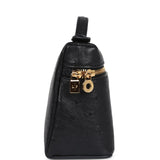 Loro Piana Extra Pocket L19 Pouch Black Ostrich Gold Hardware