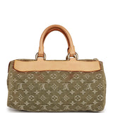 Pre-owned Louis Vuitton Green Monogram Denim Neo Speedy