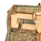 Pre-owned Louis Vuitton Green Monogram Denim Neo Speedy