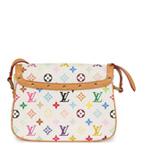 Vintage Louis Vuitton Sologne White Multicolor Canvas Gold Hardware