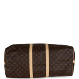 Louis Vuitton Keepall Bandouliere 55 Brown Monogram Coated Canvas Brass Hardware