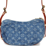 Louis Vuitton Croissant MM Blue Monogram Denim Gold Hardware
