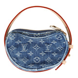 Louis Vuitton Croissant MM Blue Monogram Denim Gold Hardware