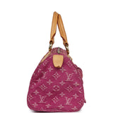 Vintage Louis Vuitton Neo Speedy Pink Denim Monogram Gold Hardware