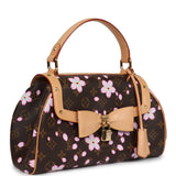 Vintage Louis Vuitton x Takashi Murakami Brown Monogram Cherry Blossom Sac Retro PM Gold Hardware