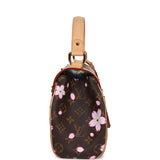 Vintage Louis Vuitton x Takashi Murakami Brown Monogram Cherry Blossom Sac Retro PM Gold Hardware