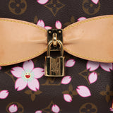 Vintage Louis Vuitton x Takashi Murakami Brown Monogram Cherry Blossom Sac Retro PM Gold Hardware
