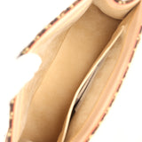 Vintage Louis Vuitton Tweedy Zip GM Brown Monogram Vinyl and Tweed Gold Hardware