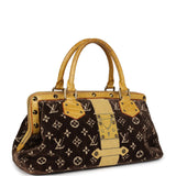 Vintage Louis Vuitton Trompe L'Oeil L'Ingenieux Handbag Yellow/Brown Alligator/Monogram Velvet Gold Hardware