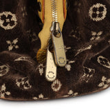 Vintage Louis Vuitton Trompe L'Oeil L'Ingenieux Handbag Yellow/Brown Alligator/Monogram Velvet Gold Hardware