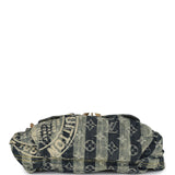 Vintage Louis Vuitton Mini Striped Pleaty Raye Blue Washed Monogram Denim Gold Hardware