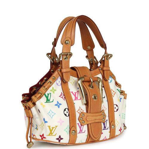 Vintage Louis Vuitton x Takashi Murakami Theda GM White Multicolor Monogram Gold Hardware