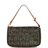 Vintage Louis Vuitton x Stephen Sprouse Pochette Accessories Khaki Graffiti Gold Hardware