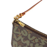 Vintage Louis Vuitton x Stephen Sprouse Pochette Accessories Khaki Graffiti Gold Hardware