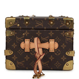 Pre-owned Louis Vuitton Malle Fleurs Trunk Brown Monogram Brass Hardware