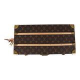 Pre-owned Louis Vuitton Malle Fleurs Trunk Brown Monogram Brass Hardware