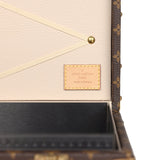 Pre-owned Louis Vuitton Malle Fleurs Trunk Brown Monogram Brass Hardware