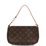 Vintage Louis Vuitton X Takashi Murakami Pochette Accessories Brown and Red Monogram Cerises Gold Hardware