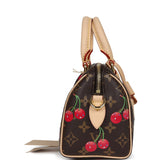 Louis Vuitton X Takashi Murakami Cerises Speedy Bandouliere 20 Bag Brown Cherry Monogram Gold Hardware