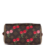 Louis Vuitton X Takashi Murakami Cerises Speedy Bandouliere 20 Bag Brown Cherry Monogram Gold Hardware