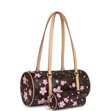 Louis Vuitton X Takashi Murakami Cherry Blossom Papillon Brown and Pink Monogram Gold Hardware
