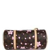 Louis Vuitton X Takashi Murakami Cherry Blossom Papillon Brown and Pink Monogram Gold Hardware