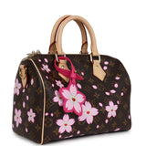 Louis Vuitton X Takashi Murakami Cherry Blossom Speedy 25 Bandouliere Brown Monogram Gold Hardware