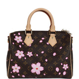 Louis Vuitton X Takashi Murakami Cherry Blossom Speedy 25 Bandouliere Brown Monogram Gold Hardware