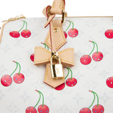 Louis Vuitton X Takashi Murakami Soft Speedy Bandouliere 30 Cherry White Monogram Gold Hardware