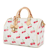 Louis Vuitton X Takashi Murakami Soft Speedy Bandouliere 30 Cherry White Monogram Gold Hardware