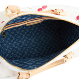 Louis Vuitton X Takashi Murakami Soft Speedy Bandouliere 30 Cherry White Monogram Gold Hardware