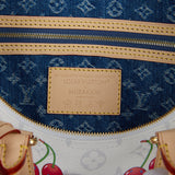Louis Vuitton X Takashi Murakami Soft Speedy Bandouliere 30 Cherry White Monogram Gold Hardware