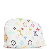 Louis Vuitton X Takashi Murakami Cosmetic Pouch PM White Multicolored Monogram Gold Hardware