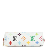 Louis Vuitton X Takashi Murakami Cosmetic Pouch PM White Multicolored Monogram Gold Hardware