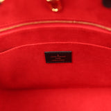 Louis Vuitton On The Go Fall In Love MM Tote Black, Red, Brown Monogram Gold Hardware