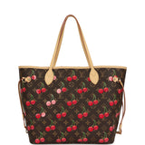 Louis Vuitton X Takashi Murakami Neverfull MM Cherry Brown Monogram Gold Hardware