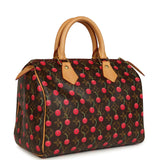Vintage Louis Vuitton x Takashi Murkami Cheries Speedy 25 Brown and Red Monogram Cherry Gold Hardware