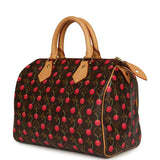 Vintage Louis Vuitton x Takashi Murkami Cheries Speedy 25 Brown and Red Monogram Cherry Gold Hardware