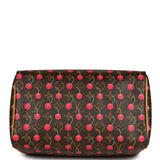Vintage Louis Vuitton x Takashi Murkami Cheries Speedy 25 Brown and Red Monogram Cherry Gold Hardware