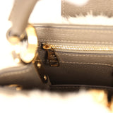 Louis Vuitton Capucines BB Olive Green Taurillon Leather and Beige Mink Gold Hardware