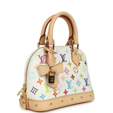 Louis Vuitton X Takashi Murakami Alma NM BB White Multicolored Monogram Gold Hardware