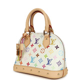 Louis Vuitton X Takashi Murakami Alma NM BB White Multicolored Monogram Gold Hardware