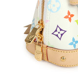 Louis Vuitton X Takashi Murakami Alma NM BB White Multicolored Monogram Gold Hardware