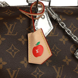 Louis Vuitton "57th Street NYC" Speedy 30 Bandouliere Brown and Silver Monogram Silver Hardware