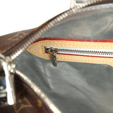 Louis Vuitton "57th Street NYC" Speedy 30 Bandouliere Brown and Silver Monogram Silver Hardware
