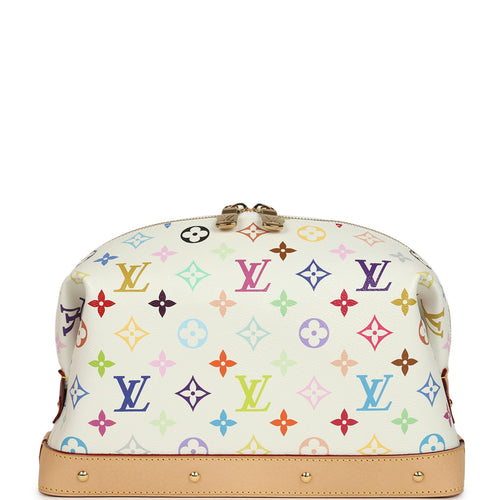 Louis Vuitton X Takashi Murakami Cosmetic Pouch GM White Multicolored Monogram Gold Hardware