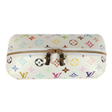 Louis Vuitton X Takashi Murakami Cosmetic Pouch GM White Multicolored Monogram Gold Hardware