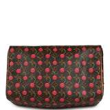 Vintage Louis Vuitton x Takashi Murkami Cheries Speedy 25 Brown and Red Monogram Cherry Gold Hardware