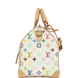 Louis Vuitton X Takashi Murakami Soft Speedy 30 White Multicolored Monogram Gold Hardware