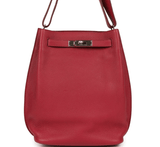 Pre-owned Hermes So Kelly 22 Rubis Togo Palladium Hardware